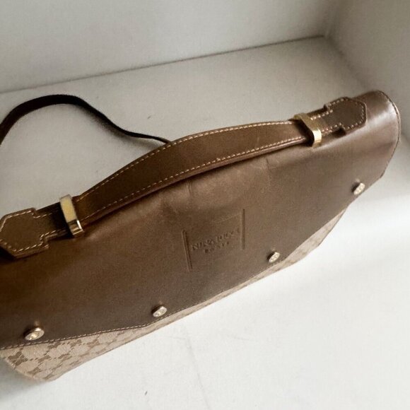 Vintage Nina Ricci Coated Canvas Leather Small Messenger Bag - Picture 8 of 16